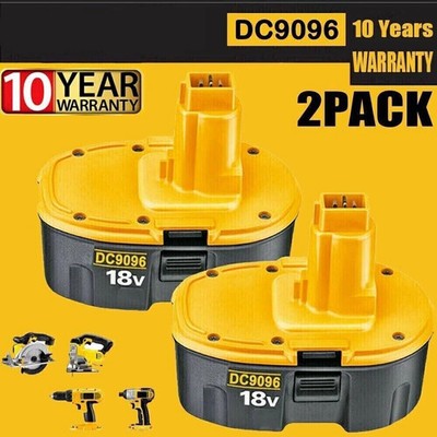 2Pack 18V XRP Battery for DEWALT DC9096-2 DW9095 DW9096 DC9098 DC9099 Cordless