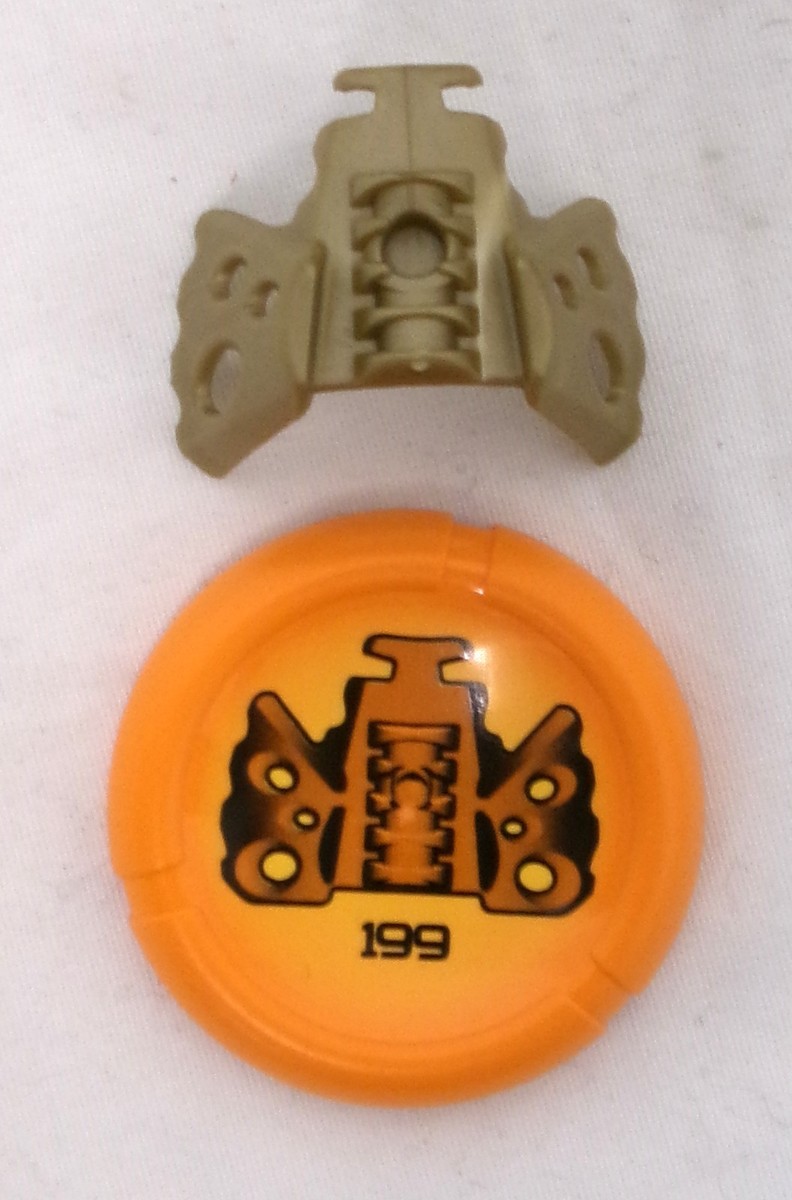 Vintage LEGO Bionicle Part 41413 Gold Mask Vahi & Disc Lot