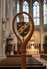 Wood CROZIER Bishop Staff Crosier Quality Craftsmanship, 72" High Christmas X8