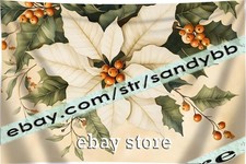 Rustic Poinsettia Glow Tapestry Cozy Holiday Wall Hanging 59X82 in