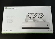 Xbox One S 1TB White Console 2 Controllers Bundle CIB Great Condition