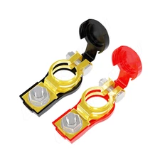 2 Car Battery Terminal Connector Post Positive Negative Heavy Duty Universal