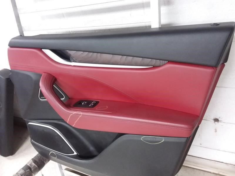2017 MASERATI LEVANTE Passenger Side Front Door Trim Panel Black Red TRIM RBS