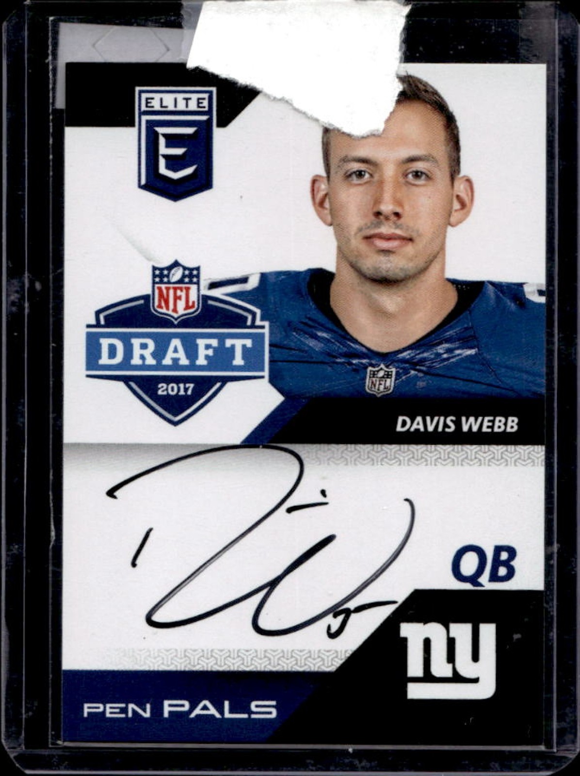 Davis Webb Panini Donruss Elite Pen Pals Autographs #WE Base