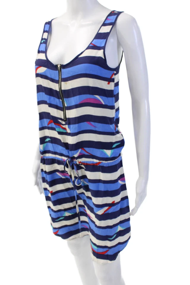 Mini Vestido Yumi Kim Para Mujer Cuello Redondo Sin Mangas Cintura Caída Rayas Talla S Foto 2 de 4