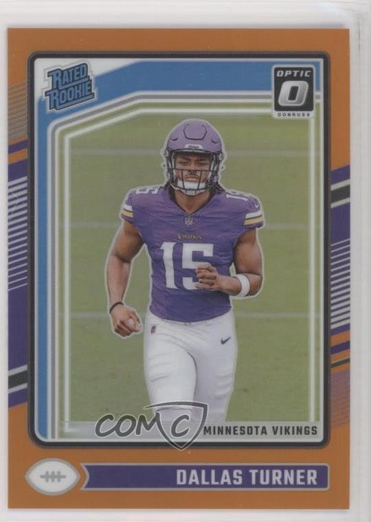 2024 Panini Donruss Optic Rated Rookie Orange Prizm /249 Dallas Turner #224 RC