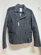 Adidas Neighborhood Harris Tweed Men's Wool Double Rider Jacket Size M