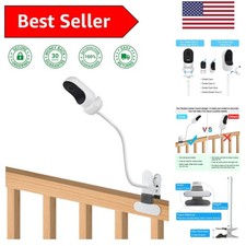 Adjustable Baby Monitor Mount for Owlet Cam - 15.7in Flexible Wall Clamp