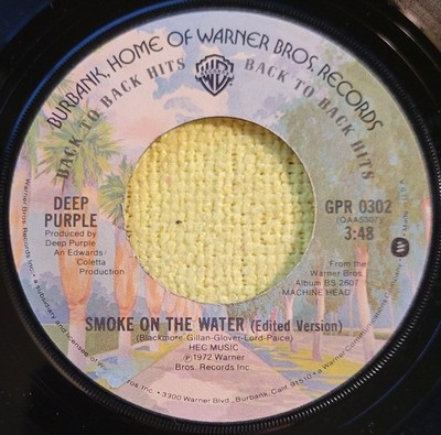 Deep Purple ''Smoke on the Water / Smoke on the Water (live)'' reissue VG+