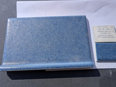 1 Pc 4 1/4'' x 6'' Ceramic Tile Cove Base S3419T 345 Crystal Cobalt American Olean
