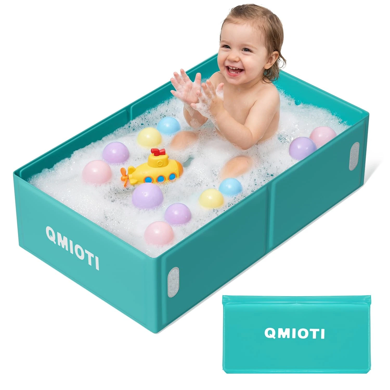 Baby Bathtub, Collapsible Baby Bath Tub, Portable Toddler Bathtub for Travel,...
