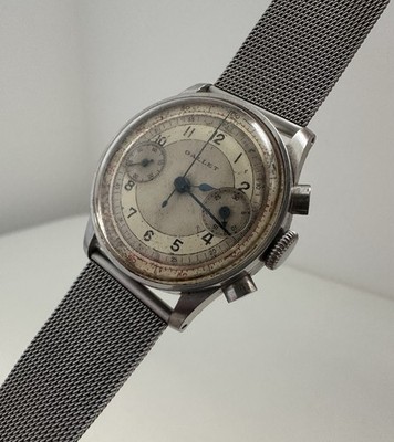1940s Gallet Chronograph With a Decimal Scale And Bicolor Dial For Repair