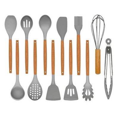 Kitchen Utensils Set Silicone Cooking Spatula Turner Spoon BPA Free 12 PCS