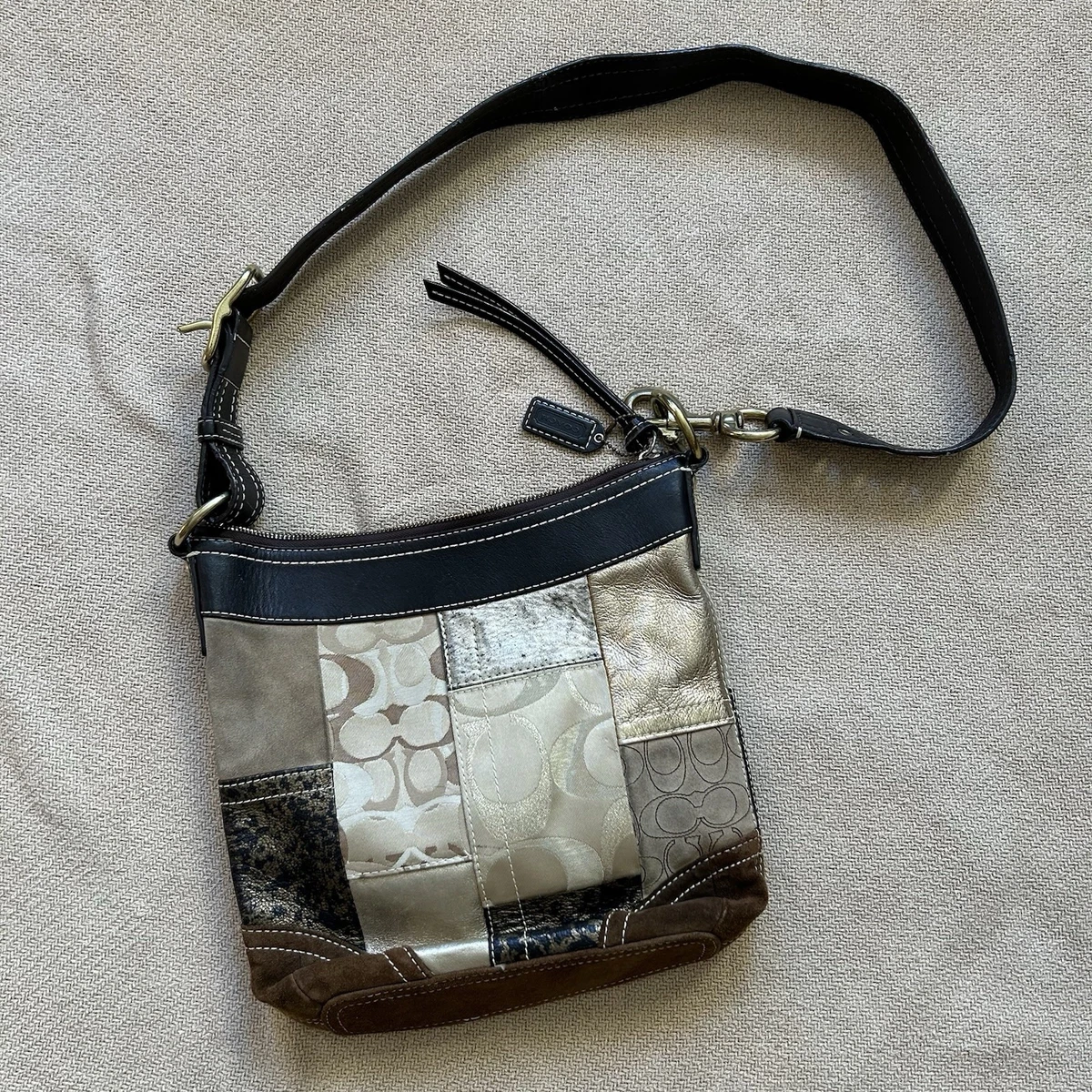 Coach Patchwork Shoulder Bag Medium Bags & Handbags for Women for