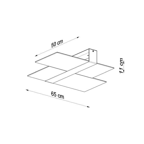 Plafonnier acier blanc E27 Massimo double éclairage orientable - 4