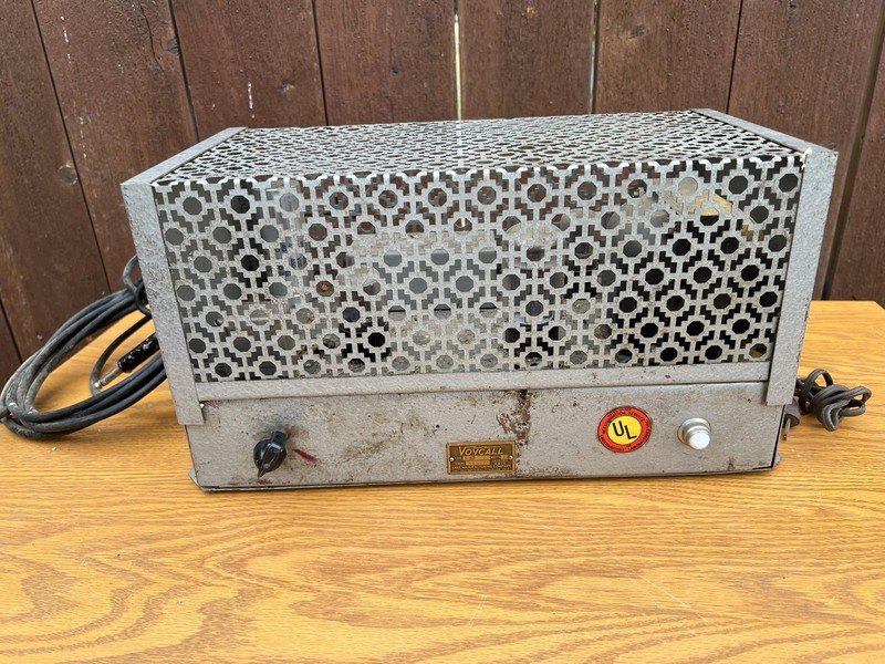 Vintage Voycall 8TH Vacuum Tube Power Amplifier 73W Gray USA Tabletop PA