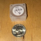 Uncirculated 1946 D Washington Quarter 25C Silver 40 coin roll, Toning