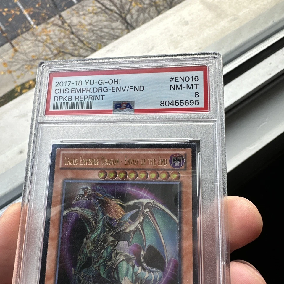 2017 YUGIOH DPKB-EN016 CHAOS EMPEROR DRAGON-ENVOY END ULTIMATE PSA 8 NM 93729165 - Image 2 of 4