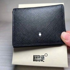 New Mon Exquisite Leather Black MB Card Case Bank Card Holder Wallet U198231 US