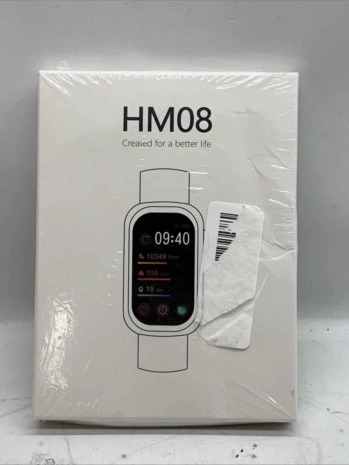 FITVII HM08 Slim Fitness Tracker 1.47" in with Blood Oxygen Blood Pressure Black