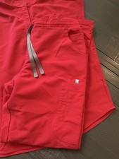 FIGS Scrub Set XS TOP Red Rafaela Top Yola Scrub Pants Medical MD M
