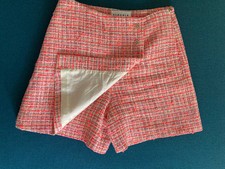 Claudie Pierlot Bouclé mini-Rock/Shorts, Gr. 36, rosa/weiß/pink,NEU mit Etikett