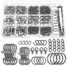 1130PCS Keychain Making Kit Jump Rings for Jewelry DIY Key Chain Supplies wit...