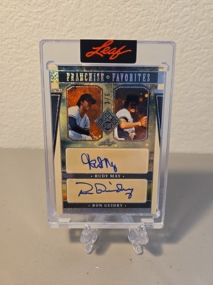 2025 Leaf Seasons In The Sun Ron Guidry Rudy May /6 Dual Auto FFA-11