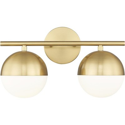 Z-Lite 7517-2V-MGLD Realm Sphere Bathroom Vanity Light Modern Gold