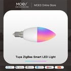 Smart Bulb Led Light E14 5W For Alexa Google RGB Home Zigbee Tuya Control Remote