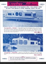 TERRA - MARINA MFG. CO. HOUSEBOATS, DELAND, FL - BROCHURE & SALES PACKAGE - 1962