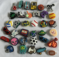 35 Pcs Mixed Pvc Shoe Gaming Sport Charms Lot Fit For Croc Clog Sandals USA