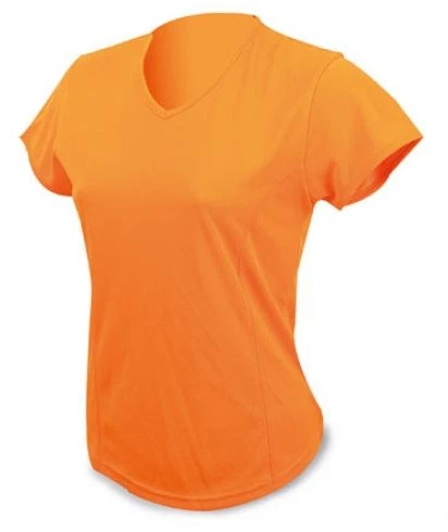 Tee shirt FEMME ORANGE FLUO SPORT respirant à personnaliser L - 100% polyester - Photo 1/1