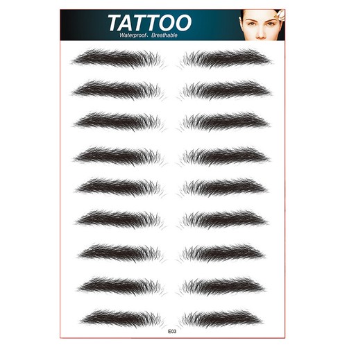 10 Pairs Eyebrow Tattoo for Men Realistic Fake Eyebrows Popular Transfer Stic-dx - Picture 8 of 11