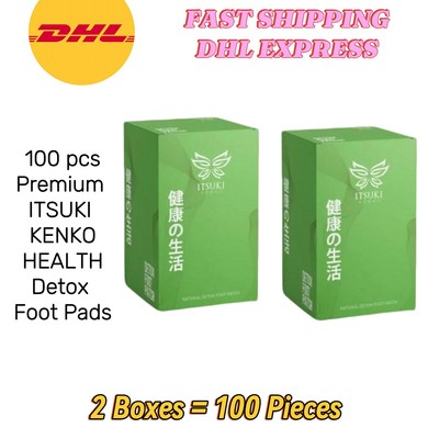 100 Pcs Premium Itsuki Kenko Health Detox Foot Patch Herbal Cleansing DHL Expres