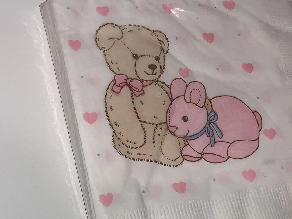 Vintage Napkins Baby Shower or Birthday Carlton Cards 16 Pack USA - Image 4 of 4