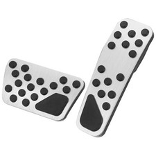 1 Set Anti Slip Aluminum Alloy Brake and Gas Accelerator Pedal Covers Foot Pe...