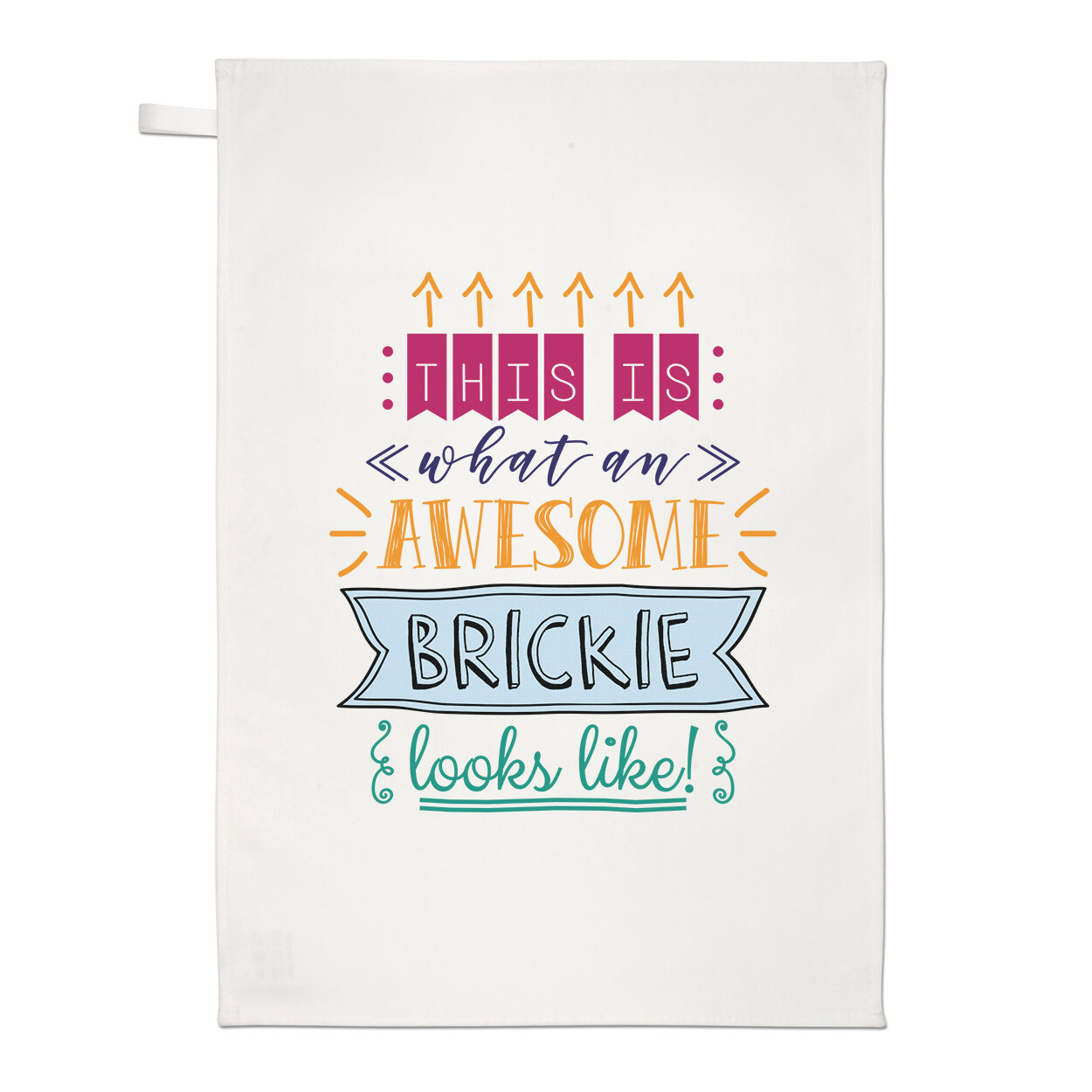 This Is What An Awesome Brickie Looks Like Tea Towel Dish Cloth Bricklayer