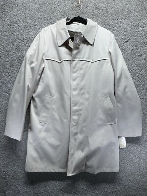 Vintage NWT Clipper Mist Donald All Weather Trench Coat Insulated Size 42 Long