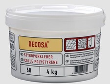 Decosa Styroporkleber - Kleber für Deko- und Dämmmaterial - Eimer à 4 kg