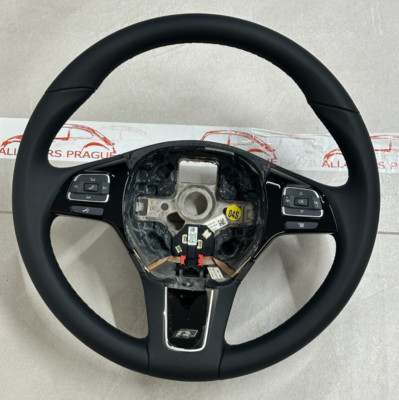 VW TOUAREG 7P 2011-2014 LEATHER STEERING WHEEL SPORT R MULTIFUNCTION 7P641909...