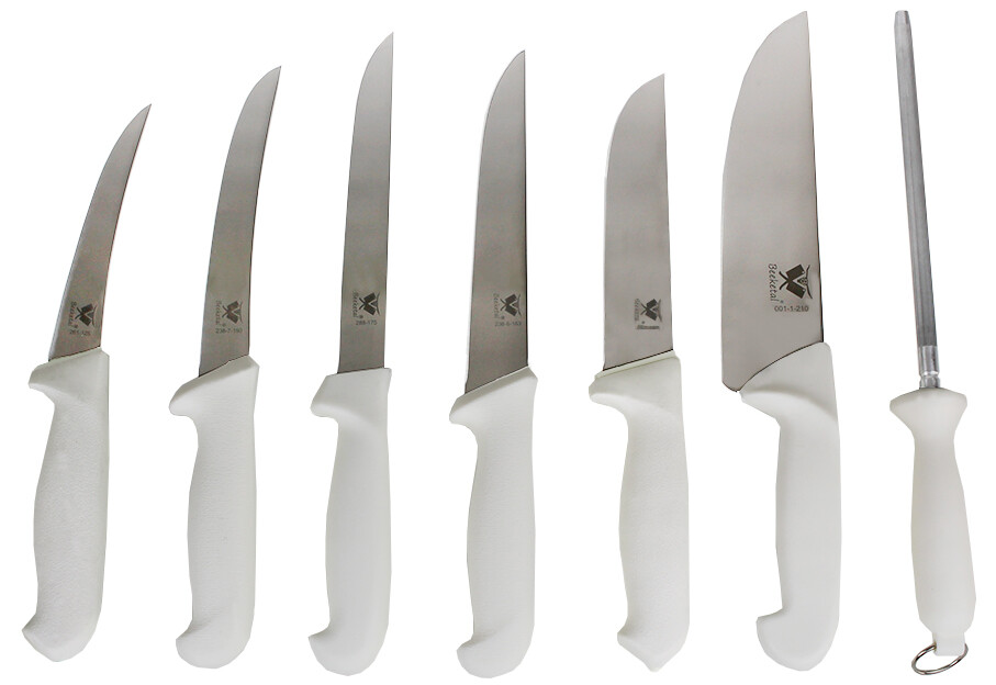Beeketal Schlachtmesser Fleischermesser Küchenmesser Ausbeinmesser Messerset