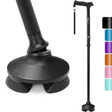 Adjustable Folding Walking Cane,Lightweight Heavy Duty Sticks Pivot Tip