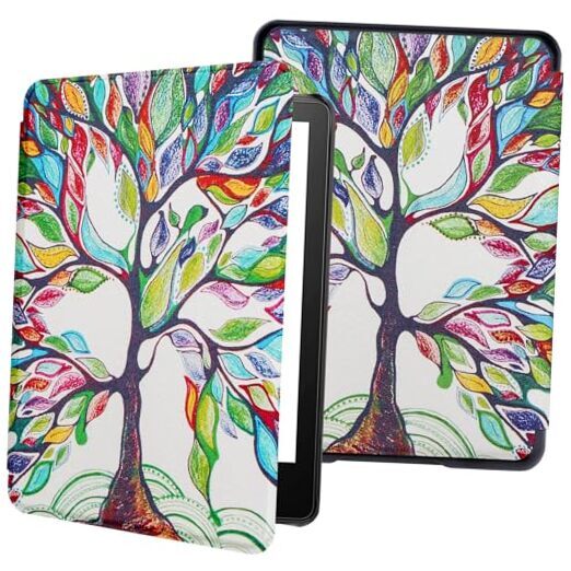 Slim Protective Case for 6.8 Kindle Paperwhite 11th Gen 2021 - Lucky Tree Design  