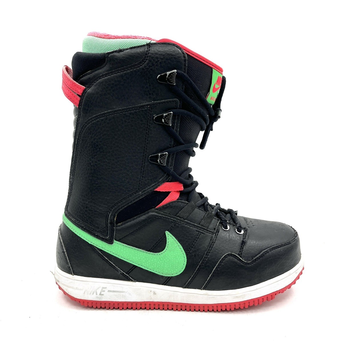 Nike Vapen Black Green Lace-Up Snowboard Boots Women's Size