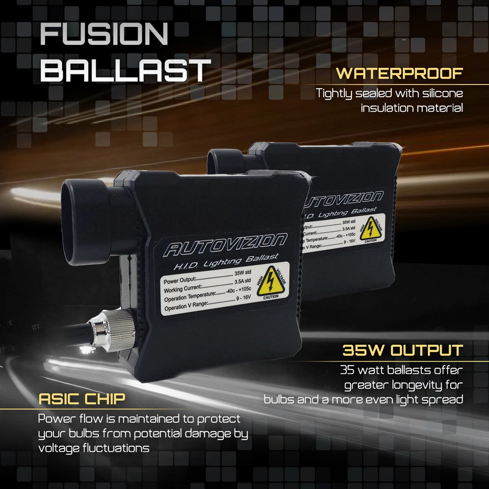 Autovizion Xenon Light Slim HID Kit for Toyota Sienna Solara Tacoma Tundra Venza - Image 2 of 4