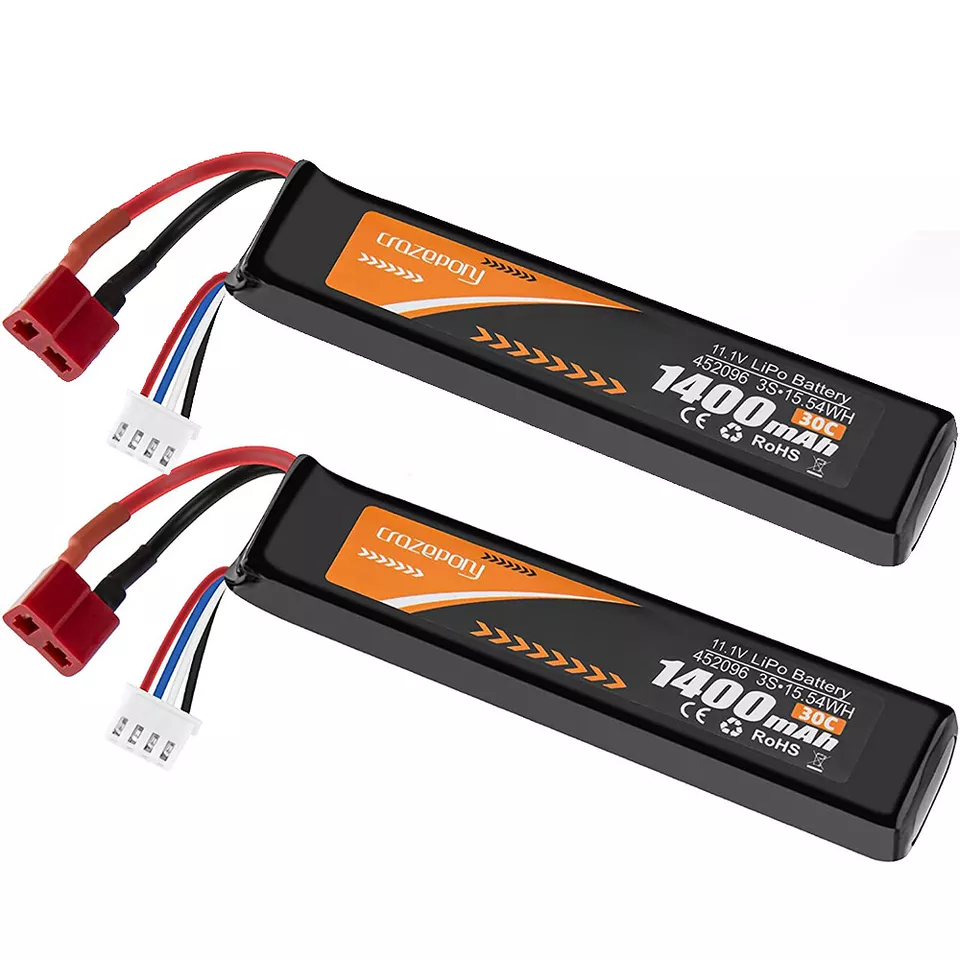 6 x 11,1V 1400mAh 30C Airsoft Hobby LiPo Akku Wiederaufladbarer Deans T Stecker - Bild 3 von 4
