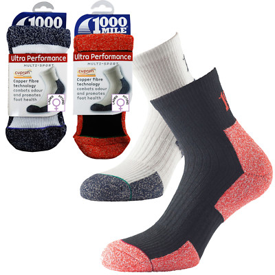 1000 Mile Ultra Performance Cupron Fibre Odour Fighting Damen Trainingssocken