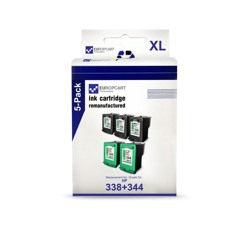 Lot Cartouches Encre Compatibles HP 338 XL & 344 XL - Pour PSC 1600, 1610, 1613, Neuf