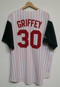 cincinnati reds pinstripe jersey